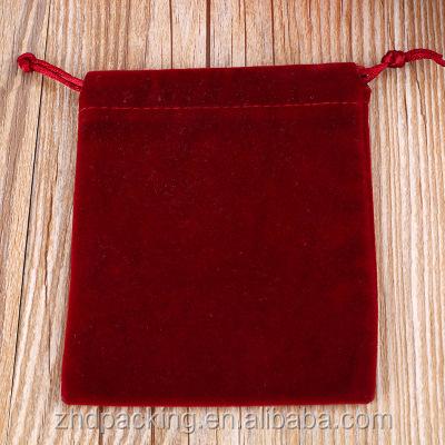 China Good Quality Recyclable 7*9cm Customizable Rose Color Velvet Drawstring Bags for Crysta for sale