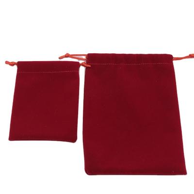 China Durable Mini Drawstring Velvet Bags Recyclable Jewelry Pouches Wholesale for sale