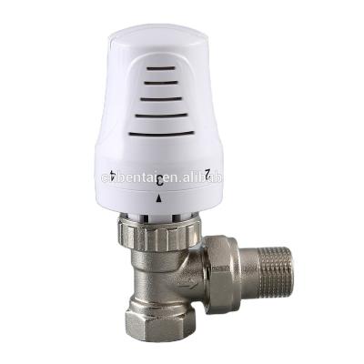 China Traditional Home Heating Radiator Thermostatic Control Head With Angle Valve DN15 for sale