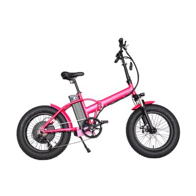 China Aluminum alloy 20 inch 48v 500w hub fat bike 1000W electric bicycle direct view 7 speed aluminum alloy motor for sale