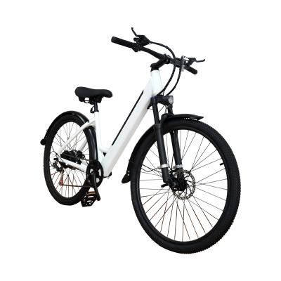 China Aluminum Alloy 250w 350w 36v 10.4Ah Li-ion Battery Disc Brake LCD Display City Bike Electric Bicycle for sale