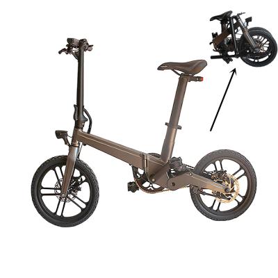 China Patent Magnesium Alloy 16 Inch 250w Rear Hub Motor 36v 5.2ah Electric Bicycle Folding E Bike With Magnesium Alloy Frame for sale