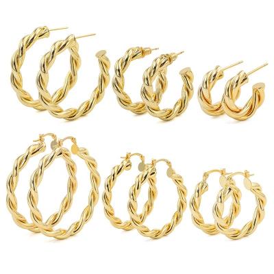 China 2022 CLASSIC Jewelry Hoop Earrings 2022 Fashionable Luxury Circle 18k Gold Plated Low Moq Earring High Quality Round Hoop Earring Fancy for sale