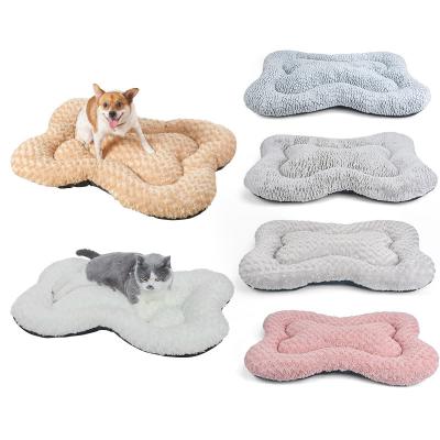 China Breathable Factory Right Rose Dog Nest Creative Pet Cat Nest Velvet Fish Scale Pattern Dog Mat Bone Soft And Comfortable Ne for sale