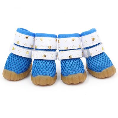 China Viable Wholesale Cheap Price Denim Anti Slip Waterproof Non Slip Dog Canvas Shoes Dog Shoes for sale