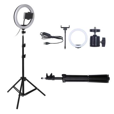 China Hot New Face Detection Led Ring Light Self-Timer With Tripod Net Live Fill Light Phone Holder Mobile Phone Red Bracket for sale