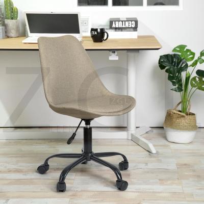 China Adjustable CURRENT CURRENT Task Vintage Office Secretary Chair Vintage PU Steel Paint Powder Coat Leather Black for sale