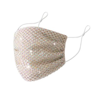 China Fashionable Designers Reusable Crystal Decor Facemask Wholesale Causal Women for sale