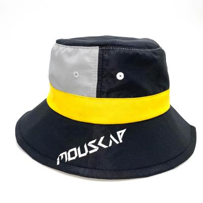 China Custom Sun Protection Control Cotton Material Bucket Hat Embroidery Logo for sale