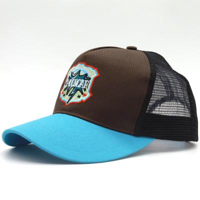 China JOINT Custom Mesh Hat Embroidered Terry Patch Trucker Baseball Caps for sale