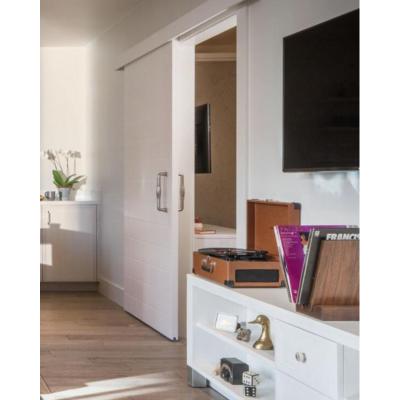 China Sliding Elizabeth Hotel White Painted Sliding Barn Door System for sale