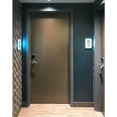 China Swing Customized 20 Min Solid Core Fire Rated Wood Doors For Hotel for sale