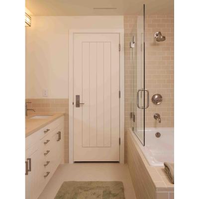 China Simple Swing Design White Primer Flush Hardboard Door For USA Market for sale