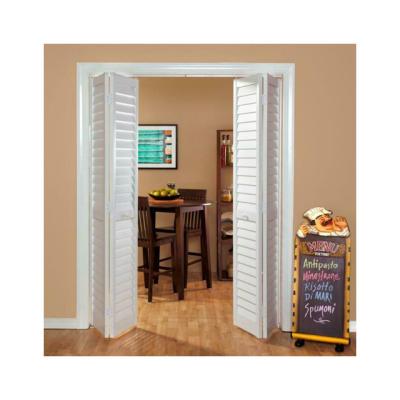 China Interior made up of modern bi-fold door adjust height canopy white PVC 24 in. x 80 in. for sale