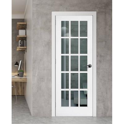 China Modern White Interior Shatterproof Frosted Glass Doors for sale