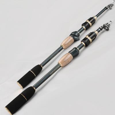 China Portable Travel Carbon CEMREO 1.8m Medium Lightweight Telescopic Carbon Fiber Spinning Rod Fishing for sale