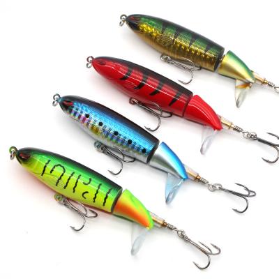 China Durable Big Lie Snap Tail 10cm/13g Topwater Fishing Lure Artificial Hard Bait Plopper Tail Fishing Tackle Soft Spinning Bait for sale