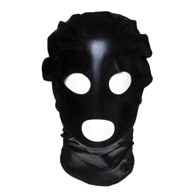 China Emotion Ninghao Leather Head Harness Full Face Bondage Flirting Leather Head Hood For Female Wearing Hood for sale