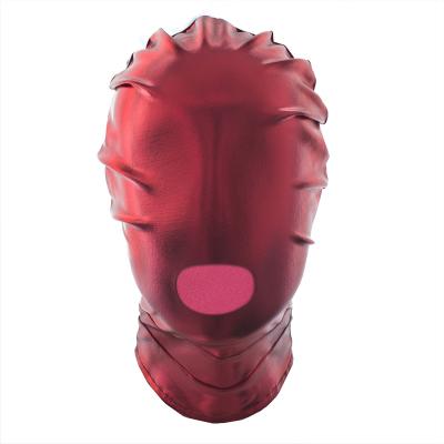 China Emotion Ninghao Leather Head Harness Full Face Bondage Flirting Leather Head Hood For Female Wearing Hood for sale