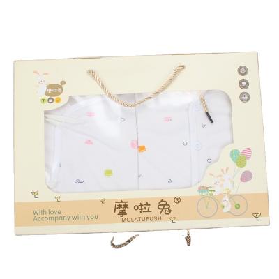 China Wholesale Recyclable Baby Boy Girl Children Clothing Set Gift Clothes Set Package Newborn Paper Box With Clear Window for sale