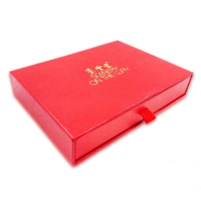 China Recycled Materials Custom Printing Hard Rigid Cardboard Slip Box Drawer Box Luxury Paper Packaging for sale