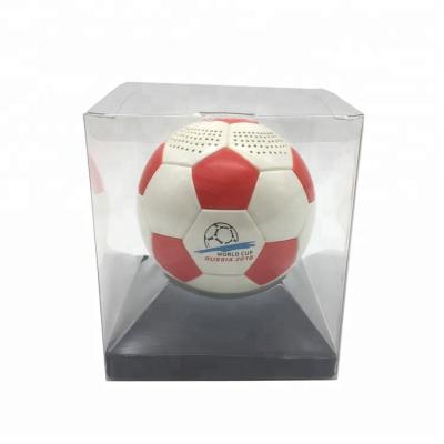 China Fancy Design Recyclable Foldable Plastic Toy Chest PVC Clear Hard Display Box For Soccer Small Luxury Gift Box for sale