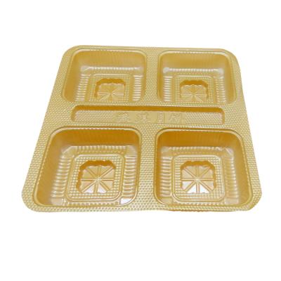 China Recyclable custom size disposable plastic blister tray mooncake packaging tray for sale