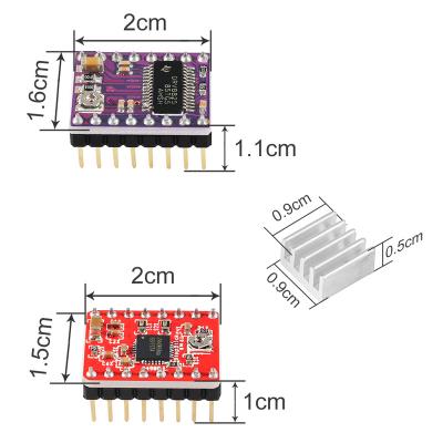 China A4988 DRV8825 Stepper Motor Driver With Heat 3D Sink 3D Printer RAMPS 1.4 1.5 1.6 MKS Gen V1.4 Board A4988 for sale