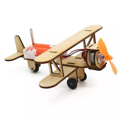 China Battery Operated Toy Planes DIY Toy Kids Science Experiment Flat ROD Toys Educational for sale