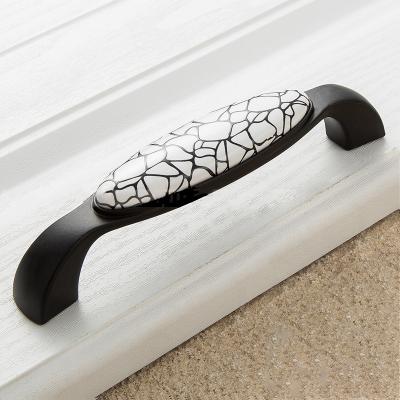 China Contemporary Key Chinese Ceramic Door Handles Furniture Pull Out Drawer Handle Cupboard Handle Pull for sale