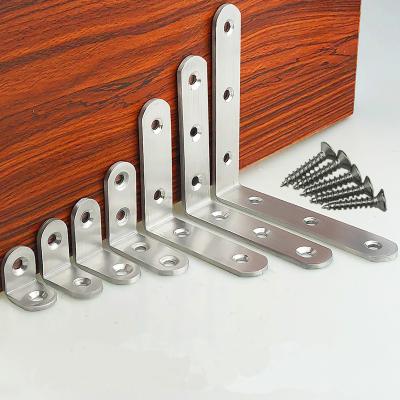 China Furniture Hardware Factory Price Stainless Steel 90 Degree Rafter Corner Brace L Shape Furniture Metal Corner Brackets Corner Brace Bracket for sale