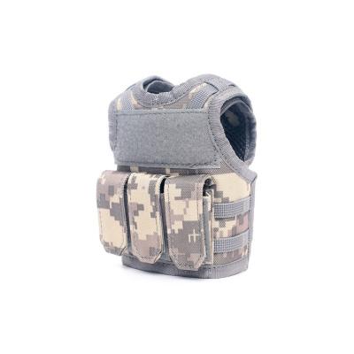 China Meditech Outdoor Tactical Military Tactical Beer Bottle Cup Holder Wine Glass Can Coolers With Neck Strap for sale