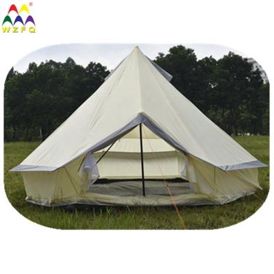 China Straight Bracing Type Gear Outside Diameter 5 Meter Teepee India Bell Lightweight Round Tent For 10 Person Camping for sale