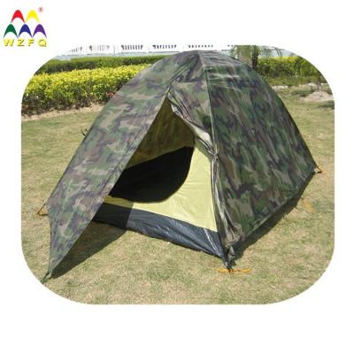 China Extended Type Double Layers 1-2 Layers 1-2 Man Surplus Waterproof Army Tent Military Shelter Tent With Camouflage Pattern for sale