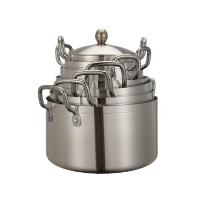 China 2022Kitchen Sustainable Aluminum Kitchenware Soup Pot Five-Piece Set Seven-Piece Set for sale