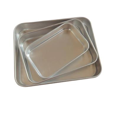 China General Use For Gas Carbon Steel Bakeware Cookie Baking Tray Brownie Bake Pan Factory Direct Non-stick Deep Sale Metal Square Induction Cooker Aluminum Steel Tray for sale