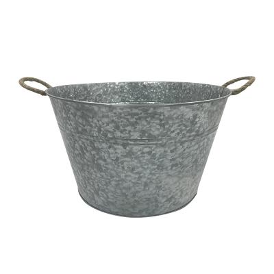 China Sustainable Simple And Practical Galvanized Metal Beer Wine Cooler Bucket for sale