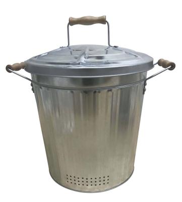 China Easily Assembled Hot Selling Galvanized Steel Indoor Or Outdoor Barbecue Charcoal Bucket for sale