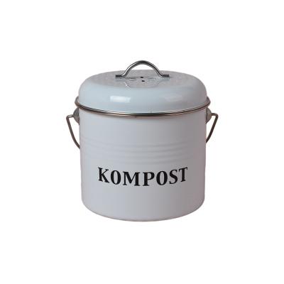 China Sustainable Metal Kitchen Food Waste Steel Countertop Compost Bucket Container for sale