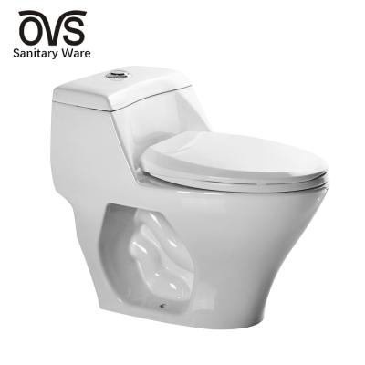 China Double-Flow Bathroom Sanitary Ware Wholesale WC Toilet White Ceramic One Piece Toilet for sale