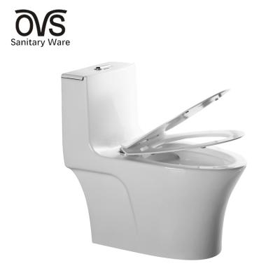 China Double-Flow OVS Ceramic Sanitary Ware High Quality Siphon Bathroom Lavatory One Piece Toilet for sale