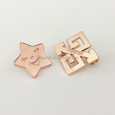 China Europe No Minimum Rose Gold Plated Glitter Anime Cartoon Metal Lapel Pin Custom Soft Metal Badge for sale