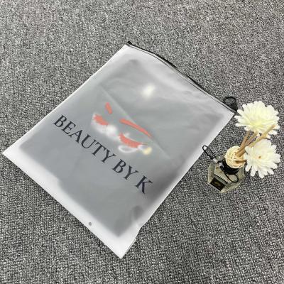 China Clear Eco-Friendly Recyclable Printed Custom Zipper Lock Bag With Logo Resealable Poly Packaging Bags Customized For Clothes Shirt Swimwear for sale