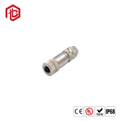 China IP67 Waterproof Aviation M12 Female 3/4/5/8/12/17P Panel Mount PCB Type Connector With Shielded Pin for sale