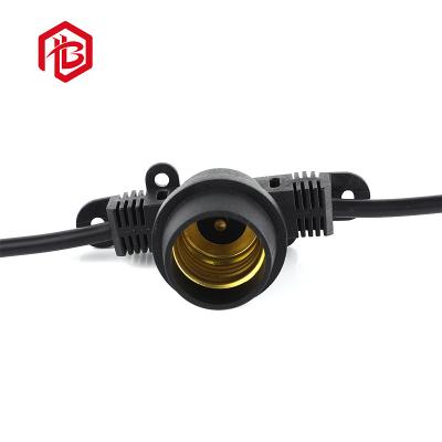 China Rubber Nylon E27 Fixed Lamp Holder Lighting Black Plastic Lamp Holder Power Socket Atmosphere Light String Cable zu verkaufen