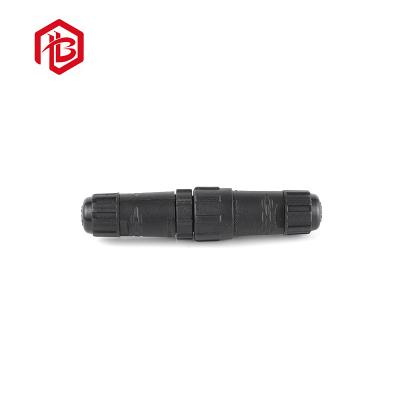 China Caja de control de señal de alimentación masculina Femenina IP67 2pin Conector de montaje de panel impermeable para cable externo en venta