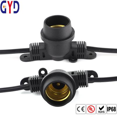 China Energy Saving E27 Lamp Holder Waterproof Screw Underground Cable Connector for sale