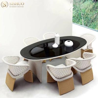 China High Quality Weatherproof Outdoor Furniture Pe Rattan Furniture Resort Hotel Lobby Deck Patio Set Customize Aluminum Outdoor Table And Chair Set for sale