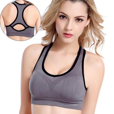 China Exercise Wireless Reversible Running Push Up Tank Top Training Yoga Aerobics Sports Bra for sale