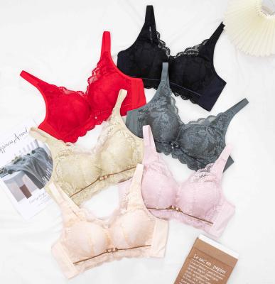 China Radio Flower Lift Up Bra QUICK DRY Big Cup For Women Plus Size Full Coverage Wire Free Bra Soft Back Slim Busty Closure for sale